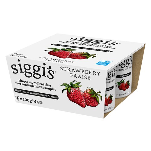 Siggi's Skyr Yogurt 2% Strawberry 4 x 100 g