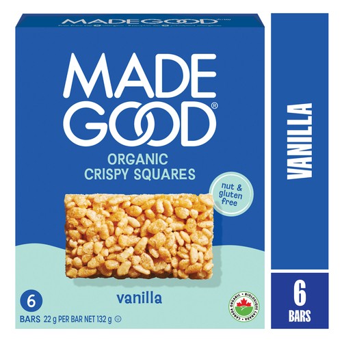 MadeGood Organic Rice Crispy Squares Vanilla 132 g