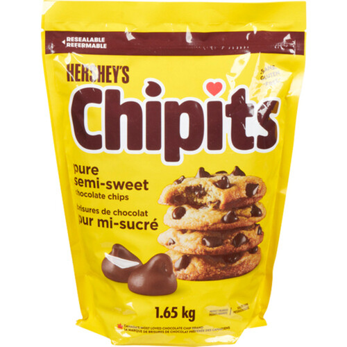 Hershey's Chipits Chocolate Chips Pure Semi Sweet 1.65 kg