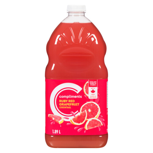 Compliments Cocktail Juice Ruby Red Grapefruit 1.89 L (bottle)