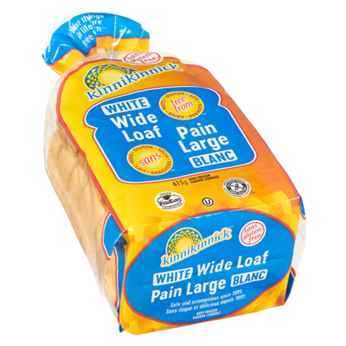 Kinnikinnick Gluten-Free Frozen White Loaf Wide 615 g