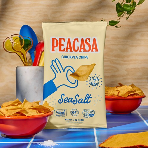 Peacasa Chickpea Chips Sea Salt 128 g