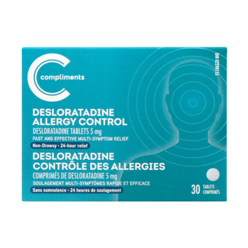 Compliments Desloratadine Allergy 5 mg 30 Tablets