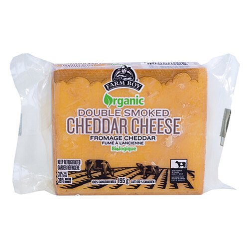 Farm Boy Organic Cheese Double Smoked Cheddar 195 g