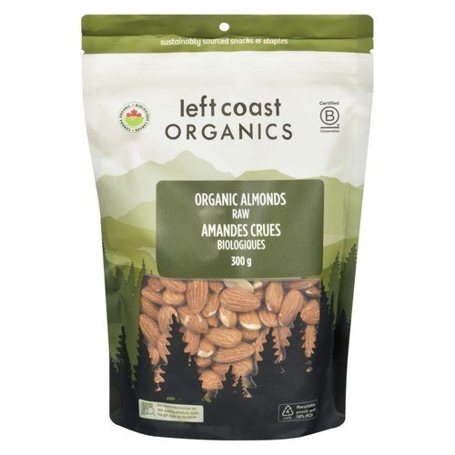 Left Coast Organics Organic Almonds Raw 300 g