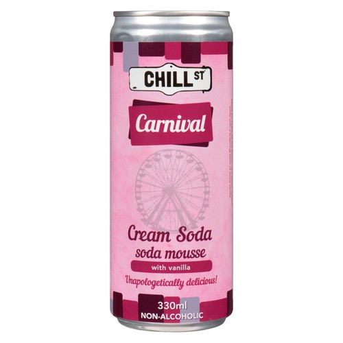 Chill Street Soft Drink Carnival Cream Soda 330 ml (can)