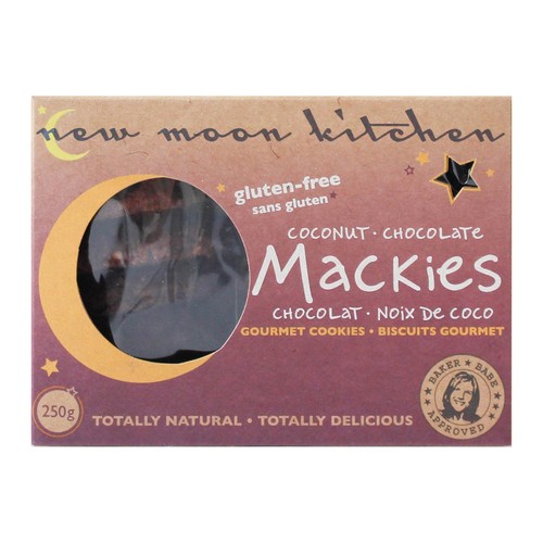 New Moon Kitchen Gluten-Free Cookies Mackies Coconut Chocolate 250 g