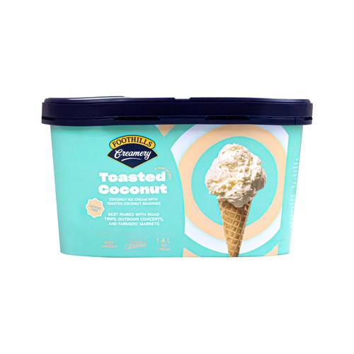 Foothills Creamery Ice Cream Toasted Coconut 1.4 L