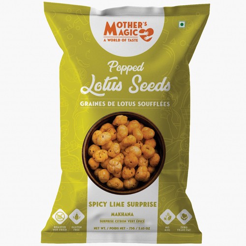 Mother's Magic Popped Lotus Seeds Lime & Chilli 75 g