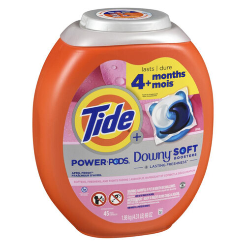 Tide Liquid Laundry Detergents Mega Pod April Fresh With Downy 1.98 kg