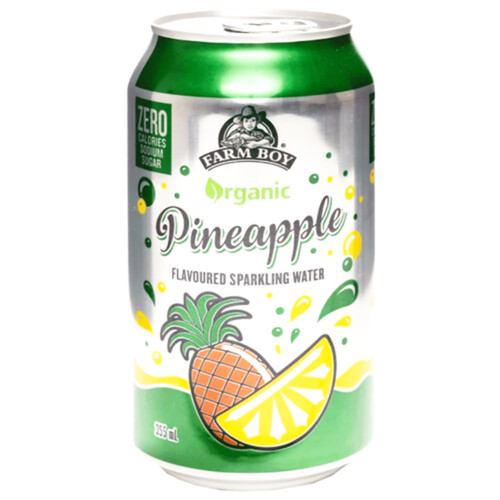 Farm Boy Sparkling Water Pineapple 12 x 355 ml (cans)