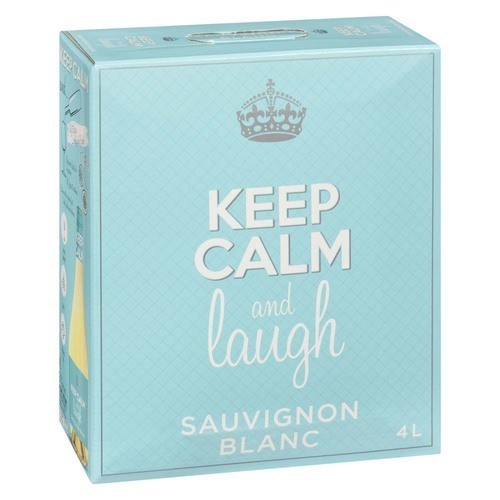 Keep Calm & Laugh White Wine 13% Alcohol Sauvignon Blanc 4 L