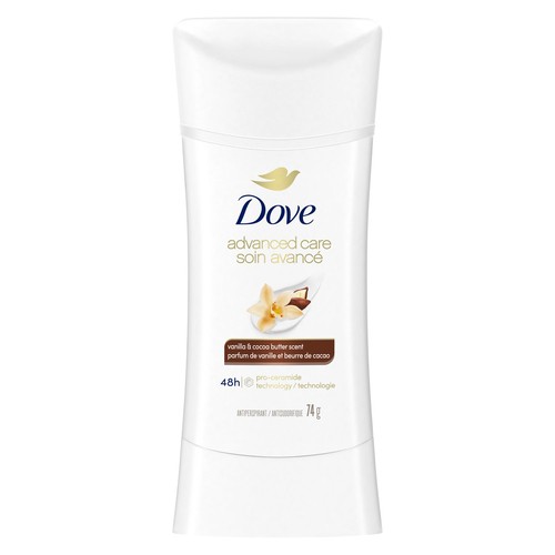 Dove Advanced Care Antiperspirant Vanilla & Cocoa Butter Scent Deodorant 74 g