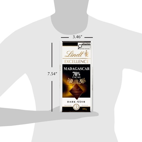 Lindt Excellence Dark Chocolate Bar Madagascar 70% Cacao 100 g