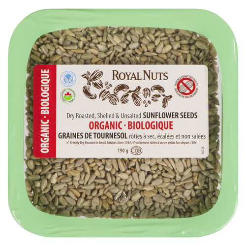 Royal Nuts Organic Shelled Dry Roasted Sunflower Seeds 190 g