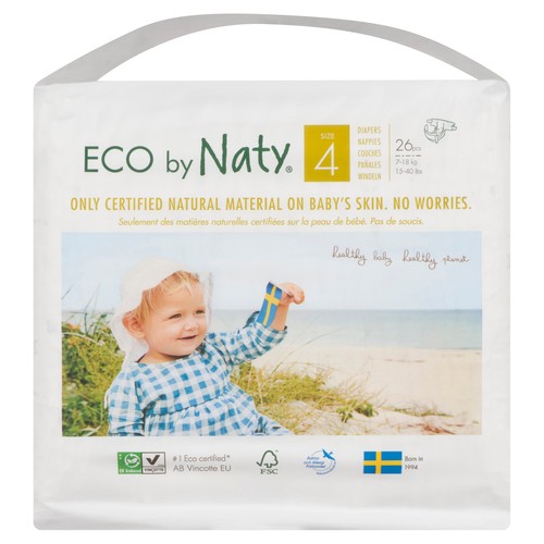 Eco by Naty Size 4 Diapers 26 EA
