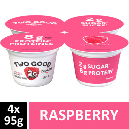 Two Good Low Sugar Yogurt Raspberry 4 x 95 g