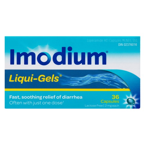Imodium Anti-Diarrhea Liquid Gels 36 Capsules
