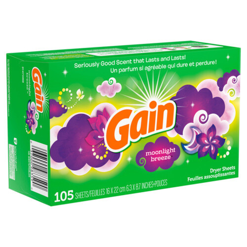 Gain Fabric Softener Sheets Moonlight Breeze 105 EA