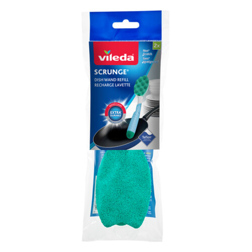 Vileda Dish Scourer Refill Scrunge 2 Pack 