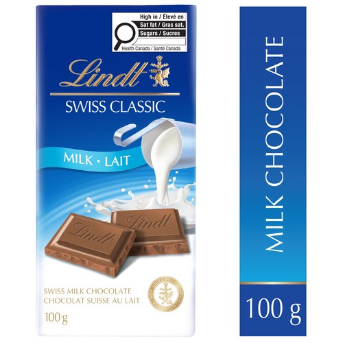 Lindt Swiss Classic Milk Chocolate Bar 100 g