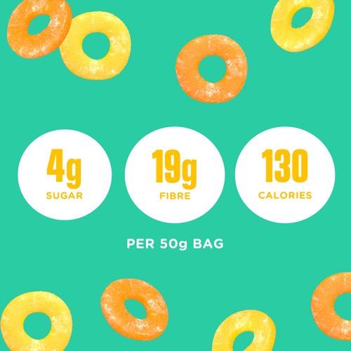 SmartSweets Candy Peach Rings 50 g