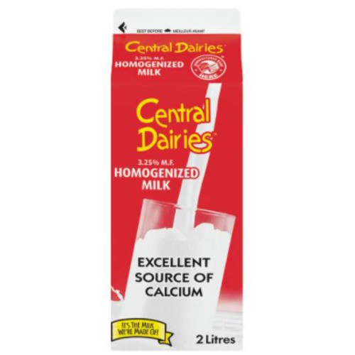 Central Dairies Homogenized Milk 2 L