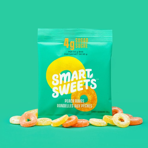 SmartSweets Candy Peach Rings 50 g