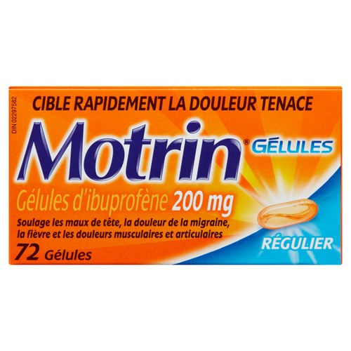 Motrin Ibuprofen Liquid Gels 72 EA