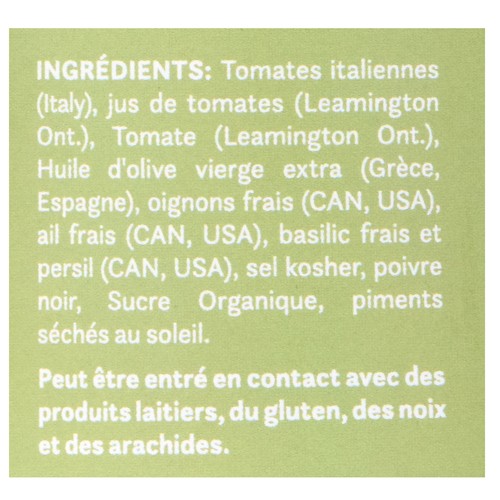 Louise Prete Food Pasta Sauce Basilico Tomato Basil 750 ml