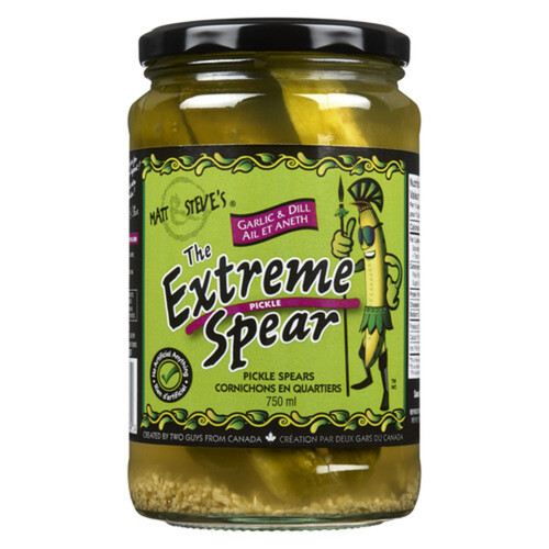 Matt & Steve's Pickle Spears The Extreme Garlic & Dill 750 ml