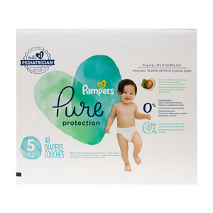 Pampers - Pure Protection Diaper - Size 5, +11kg, 48 Diapers