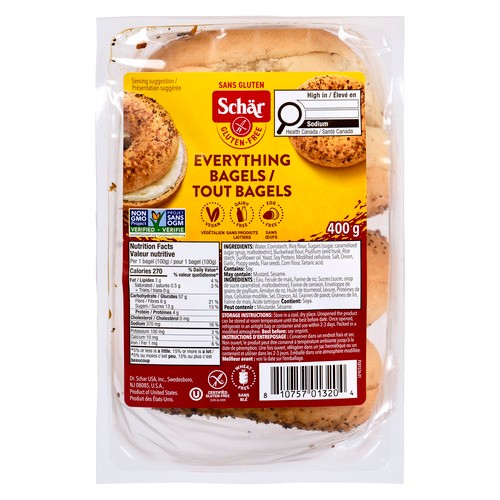 Schär Gluten-Free Everything Bagels 400 g