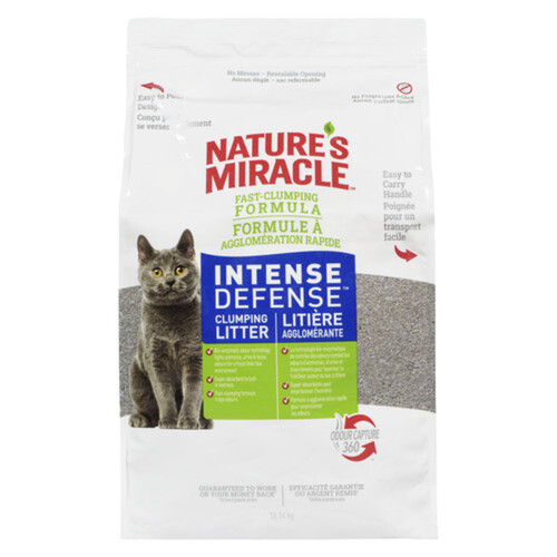 Nature's Miracle Clump Cat Litter Intense Defense 18 kg