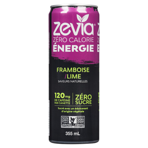 Zevia Raspberry Lime Energy Drink 355 ml (can)