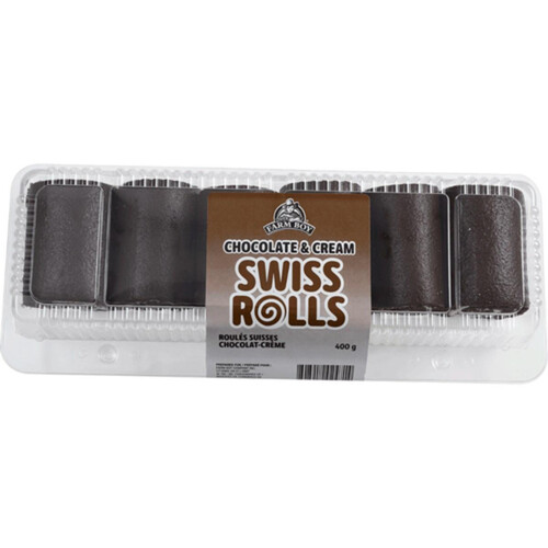 Farm Boy Chocolate And Cream Swiss Rolls 400 g (frozen)