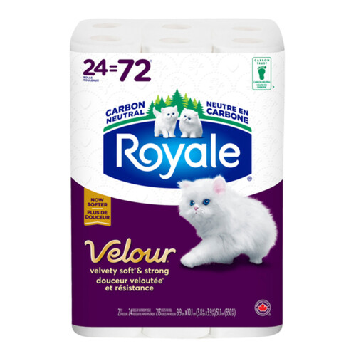 Royale Velour Toilet Paper 2-Ply 24 Rolls x 213 Sheets