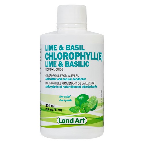 Land Art Antioxidant & Natural Deodorizer Chlorophyll Lime & Basilic 500 ml