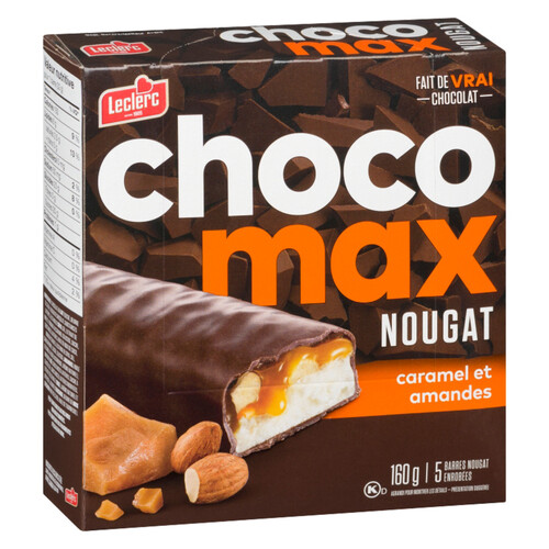 Leclerc Chocomax Nougat Bar Caramel & Almonds 160 g