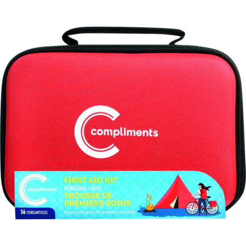 Compliments First Aid Kit Recreational 56 Items Inside 1 EA