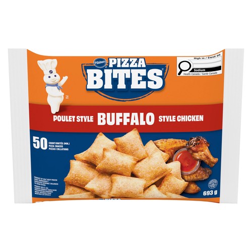 Pillsbury Pizza Bites Frozen Pizza Snacks Buffalo Style Chicken 50 Count 693 g