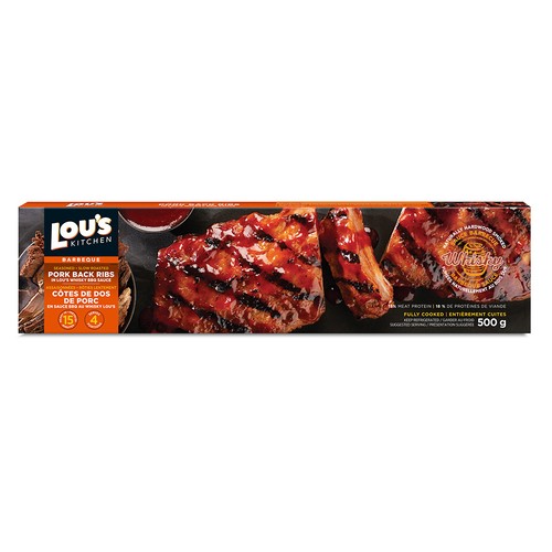 Lou's Pork Back Ribs With Whiskey BBQ Sauce 500 g