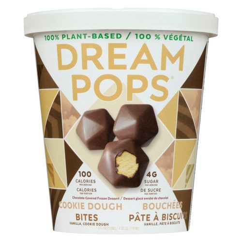 Dream Pops Plant Based Frozen Dessert Cookie Dough Bites 118 ml