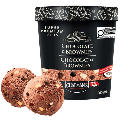 Chapman's Super Premium Plus Ice Cream Chocolate & Brownies 500 ml