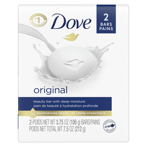 Dove Beauty Bar Gentle Skin Cleanser Original Moisturizing For Skin Care 2 x 106 g