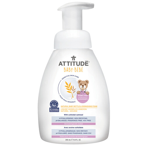 Attitude Natural Baby Bottle & Dishwashing Foam 250 ml