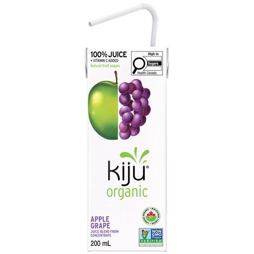 Kiju Organic Fruit Juice Apple Grape 4 x 200 ml