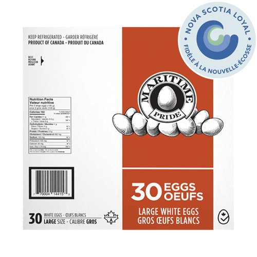 Maritime Pride White Eggs Large 30 Count
