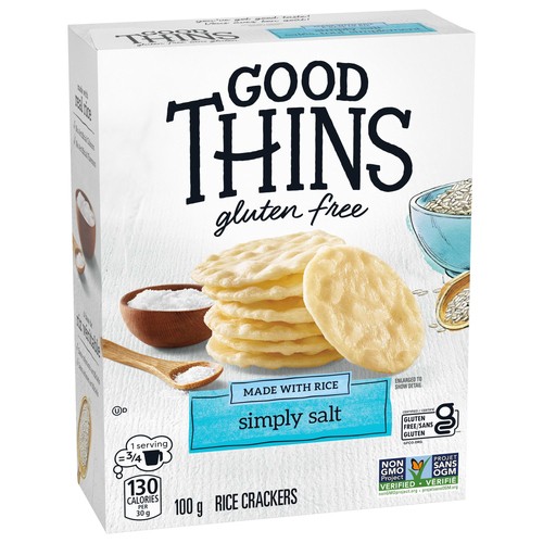 Christie Good Thins Gluten-Free Good Thins Rice Crackers Simply Salt 100 g