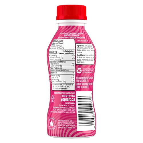 Yoplait YOP 1.5% Drinkable Yogurt Mixed Berries 200 ml (bottle)